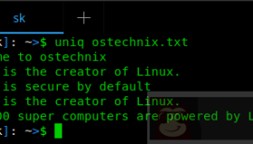 Linux之uniq 命令示例