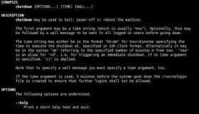 CentOS关机大法之shutdown命令格式