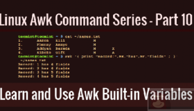 linux下 awk内置变量使用介绍