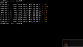 centos系统创建文件夹目录显示颜色