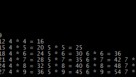 Lua打印乘法表