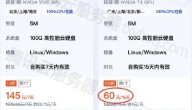 腾讯云GPU服务器GN7实例NVIDIA T4 GPU卡优惠价格表