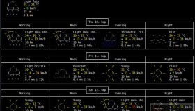 在Linux 命令行下浏览天气预报
