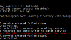 搭建 Telegraf + InfluxDB + Grafana 监控遇到问题及解决