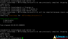 在CentOS 7上安装.NET Core R2跑Hello World