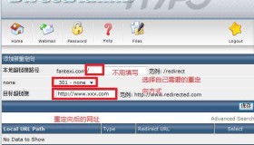 DirectAdmin：如何设定网站重定向