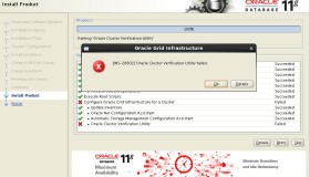 [INS-20802] Oracle Cluster Verification Utility failed
