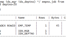 Oracle里另外一些典型的执行计划