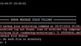 RMAN备份报 RMAN-06059 错误