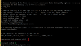 配置MySQL服务器端的字符集