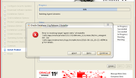 Linux7安装Oracle 11g 86%报错：Error in invoking target ‘agent nmhs’ of makefile