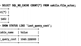 MySQL查询执行的基础——查询优化处理