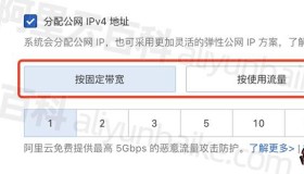2023阿里云服务器公网IP带宽价格表（按固定带宽/按使用流量）