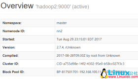 HA 模式下的 Hadoop2.7.4+ZooKeeper3.4.10搭建